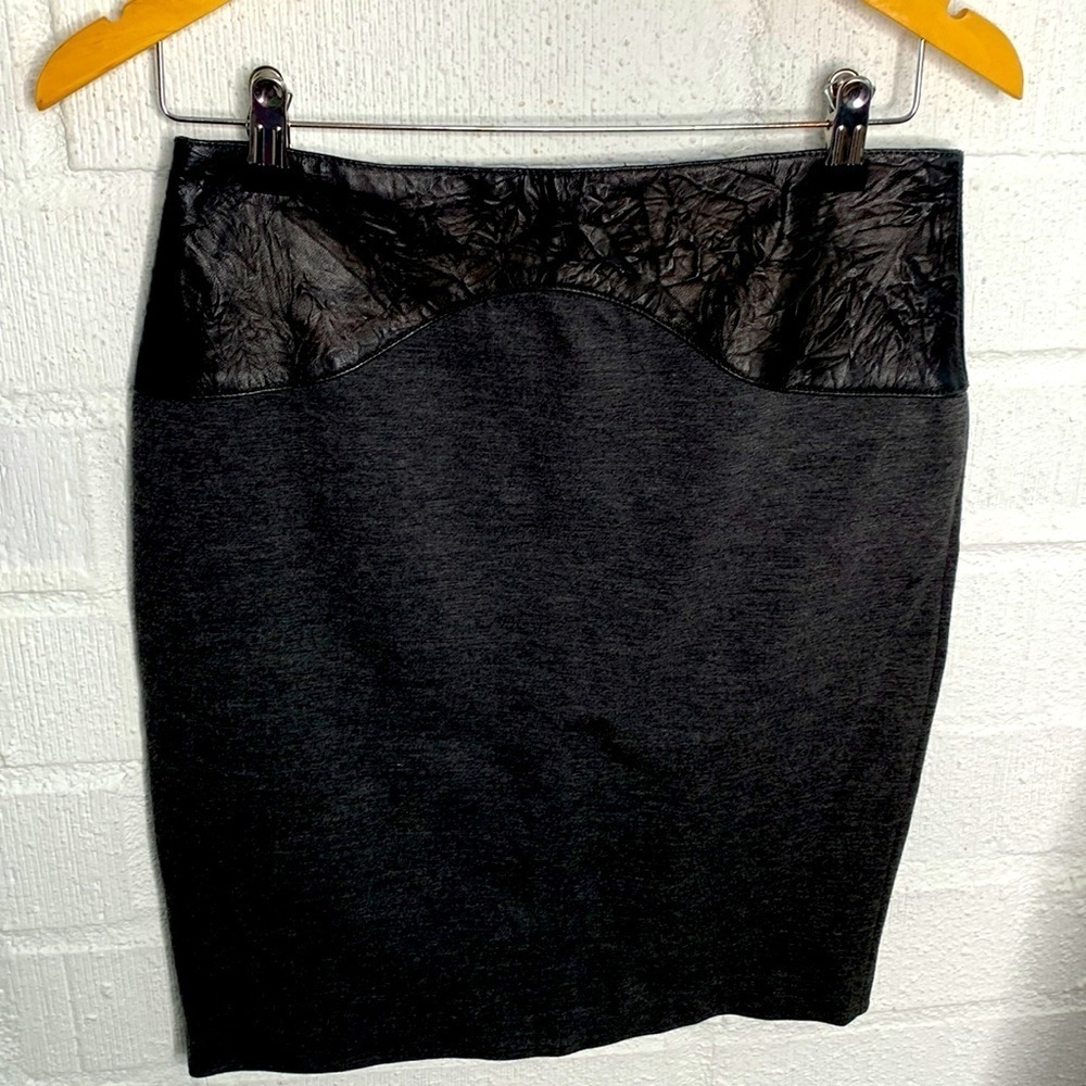 Robert Rodriguez Leather Pencil Bodycon Skirt sz 6